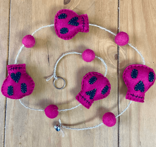 Hanging skull decoration.