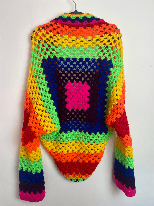 Rainbow shrug style cardigan.