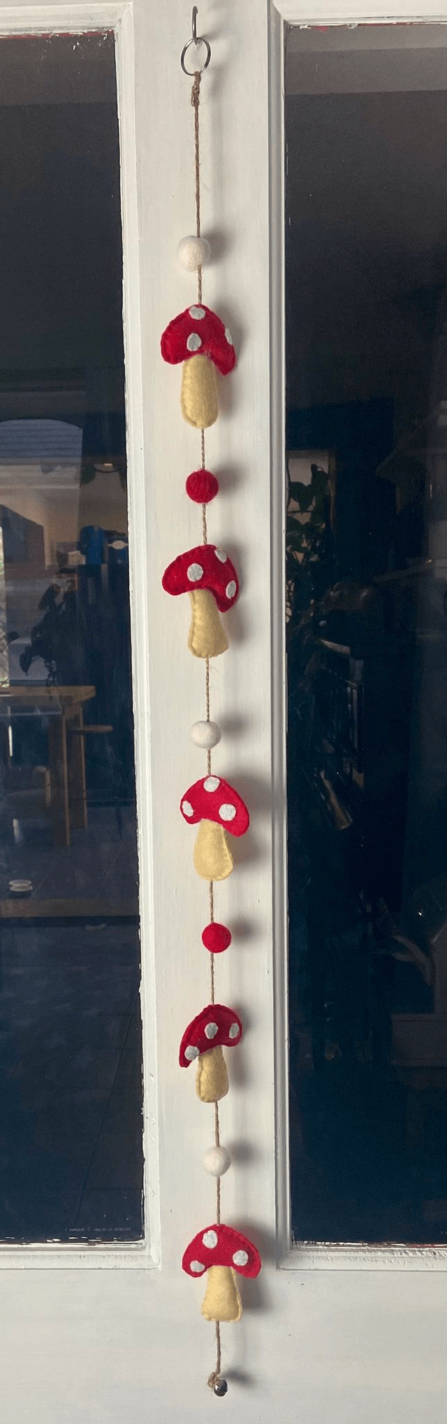 Hanging mushroom decoration.