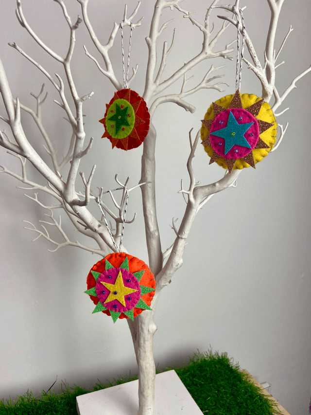  Christmas baubles.