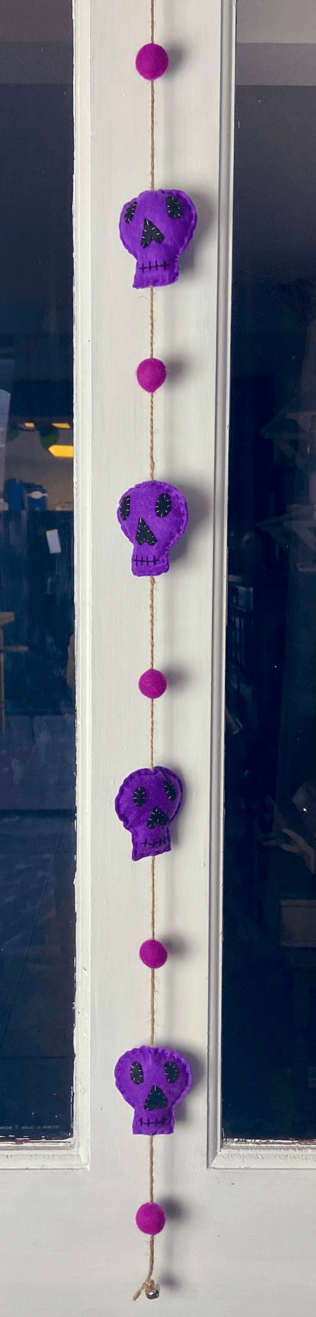 Hanging skull decoration.