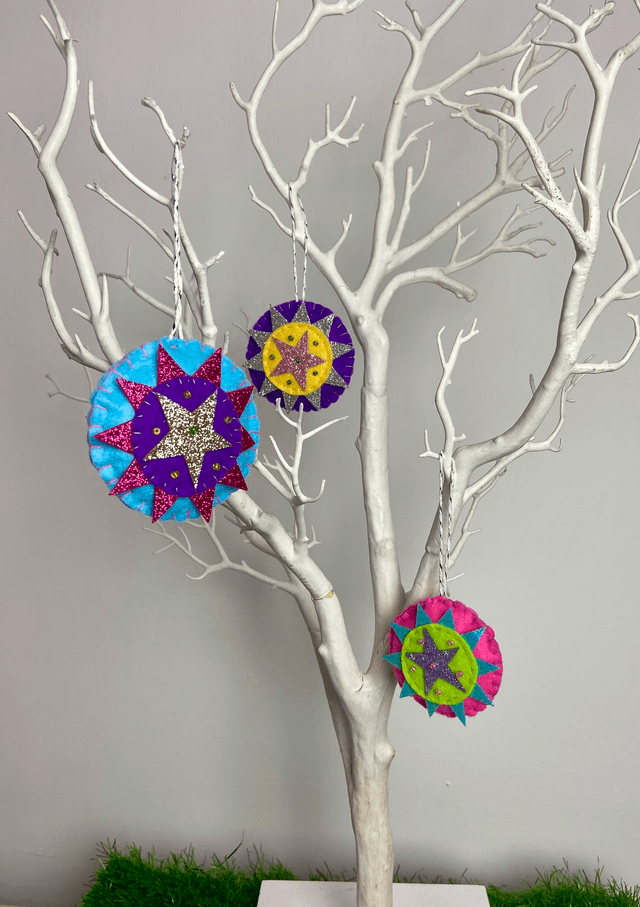 Christmas baubles.