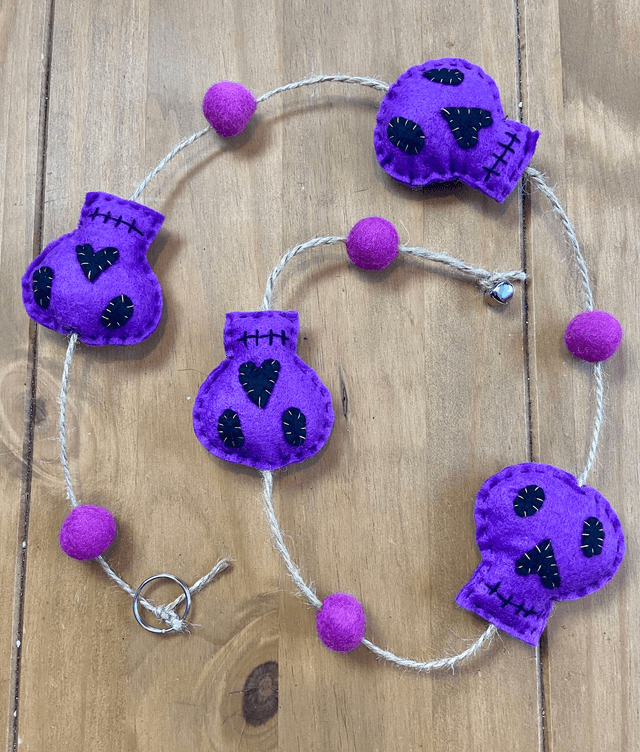 Hanging skull decoration.