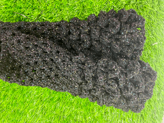 Crochet dragon scale wrist warmers.
